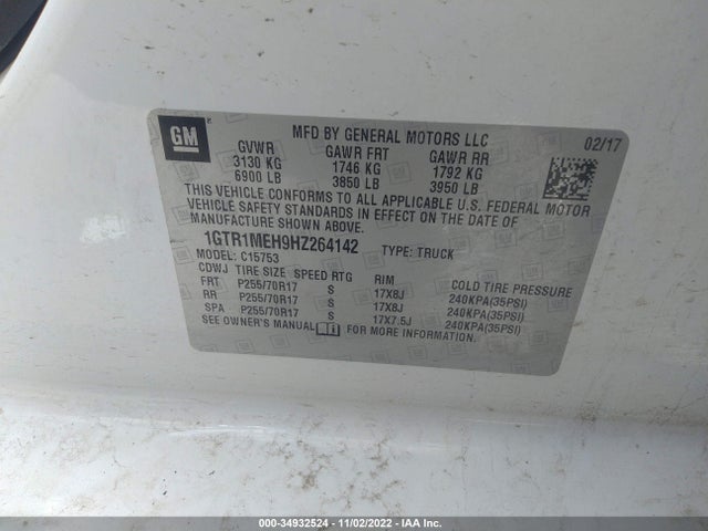 GMC Sierra 1500 Sle 2017 1GTR1MEH9HZ264142 Image 11