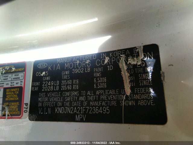 KIA Soul 2015 KNDJN2A21F7236495 Image 9