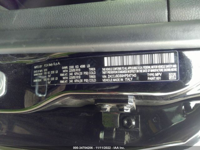 ZACCJBDB9HPE47143 Jeep Renegade Limited