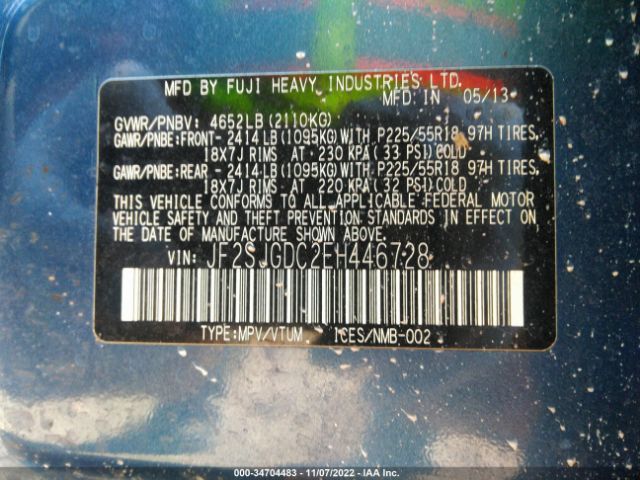 JF2SJGDC2EH446728 Subaru Forester 2.0xt Premium