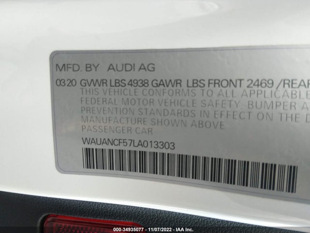 2020 Audi A5, VIN: WAUANCF57LA013303