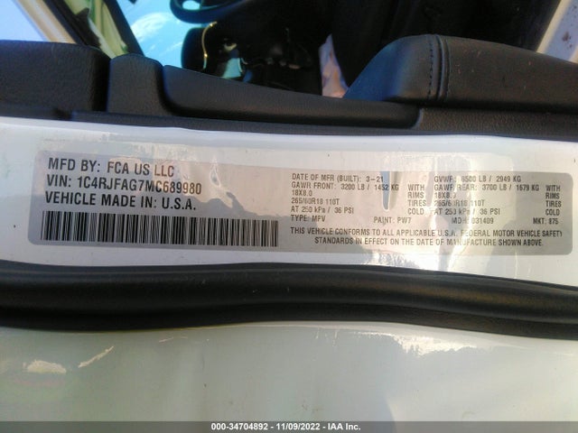 Jeep Grand Cherokee Laredo E 2021 1C4RJFAG7MC689980 Image 10