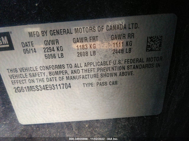 Cadillac XTS LUXURY 2014 2G61M5S34E9311704 Image 9