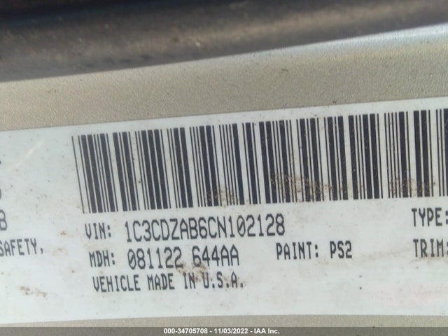 Dodge AVENGER SE 2012 1C3CDZAB6CN102128 Image 14