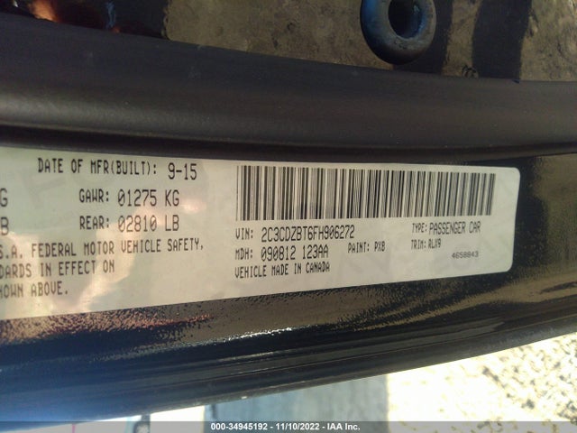Dodge Challenger R/t Plus 2015 2C3CDZBT6FH906272 Image 9