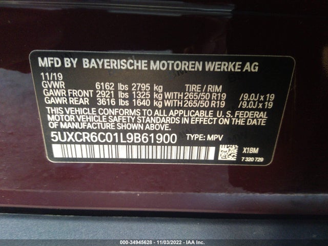BMW X5 2020 аукцион фото