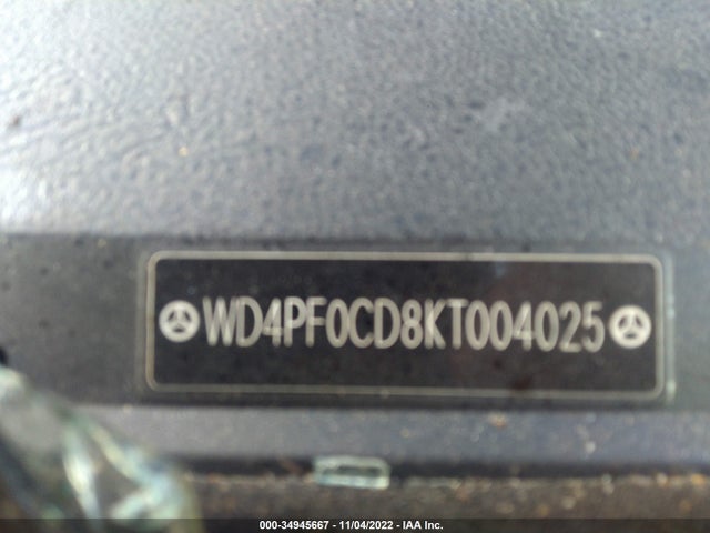 2019 Mercedes-Benz Sprinter, VIN: WD4PF0CD8KT004025