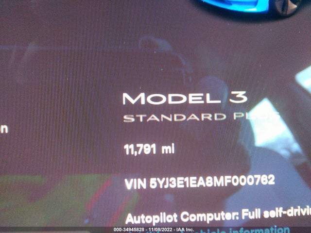 Tesla MODEL 3 2021 5YJ3E1EA8MF000762 Image 9