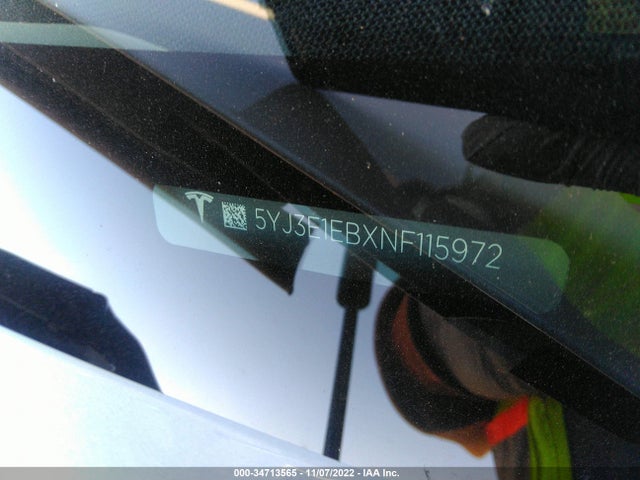 Tesla MODEL 3 2022 5YJ3E1EBXNF115972 Image 10