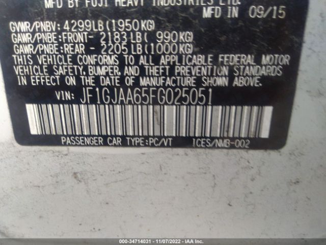 JF1GJAA65FG025051 Subaru IMPREZA SEDAN