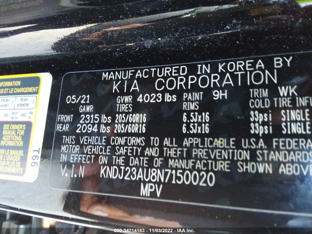 2022 Kia Soul, VIN: KNDJ23AU8N7150020