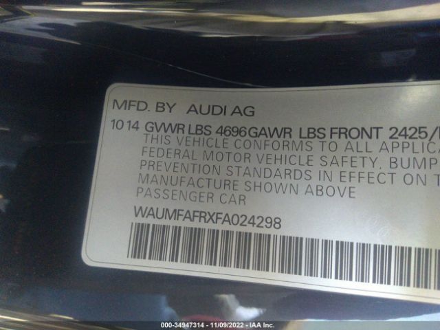 WAUMFAFRXFA024298 Audi A5 2.0t Premium