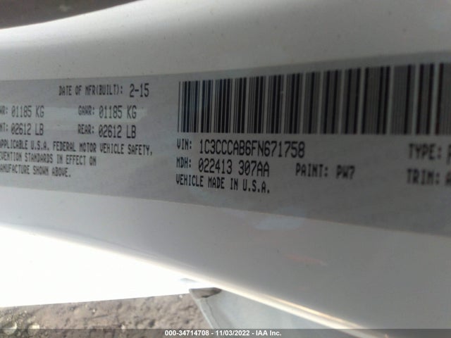 Chrysler 200 Limited 2015 1C3CCCAB6FN671758 Image 9