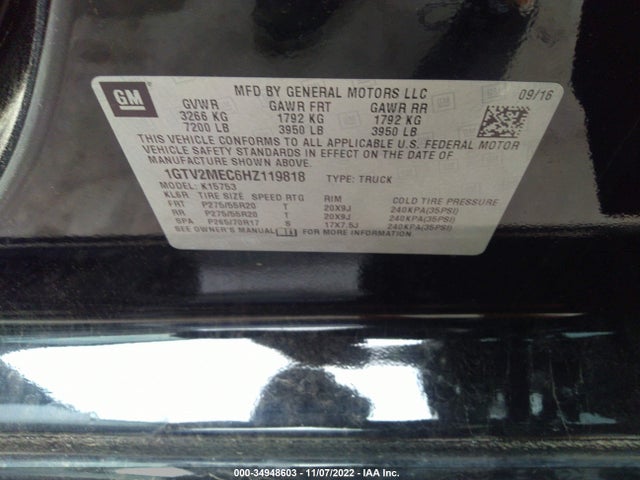 GMC Sierra 1500 Sle 2017 1GTV2MEC6HZ119818 Image 9