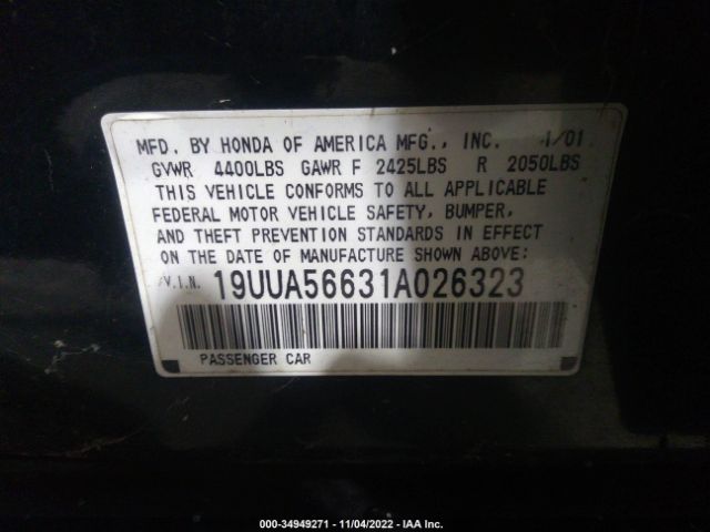 19UUA56631A026323 Acura TL