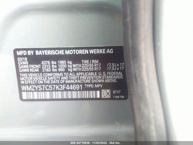 2019 Mini Countryman, VIN: WMZYS7C57K3F44691