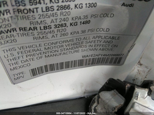 2021 Audi Q5, VIN: WA1E2AFY4M2099977