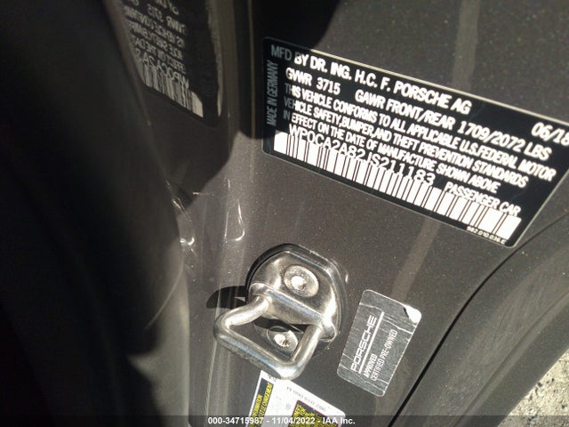 2018 Porsche 718, VIN: WP0CA2A82JS211183