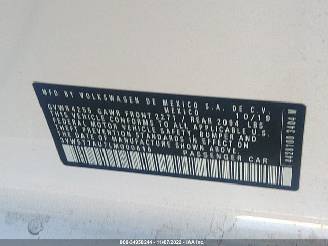 2020 Volkswagen Golf GTI, VIN: 3VW5T7AU7LM000616