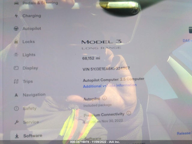 Tesla Model 3 Range 2019 5YJ3E1EA6KF324967 Image 8