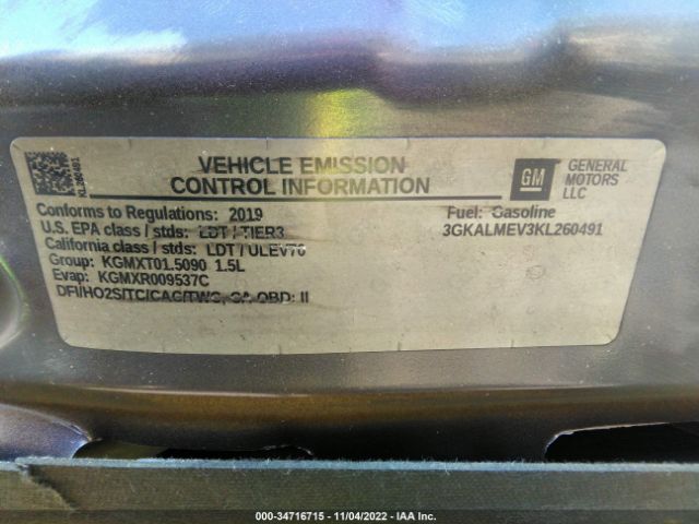 3GKALMEV3KL260491 GMC Terrain Sle