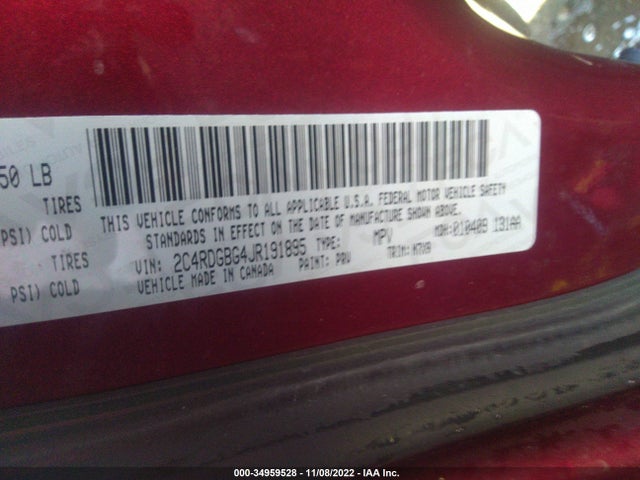 Dodge Grand Caravan Se Plus 2018 2C4RDGBG4JR191895 Image 10