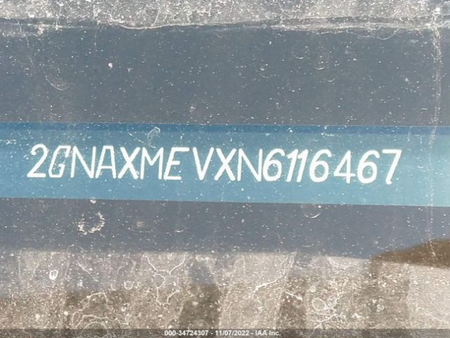 2GNAXMEVXN6116467 Chevrolet Equinox Fwd Rs