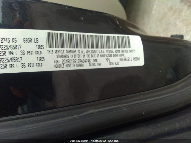 2C4RC1BG1ER434746 Chrysler Town & Country Touring