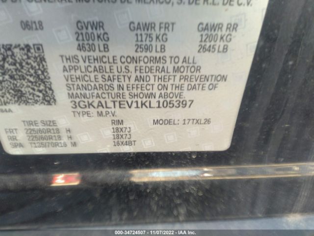 3GKALTEV1KL105397 GMC Terrain Sle