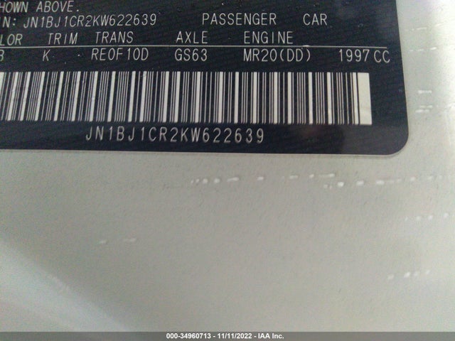 2019 Nissan Qashqai, VIN: JN1BJ1CR2KW622639