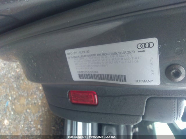 WAUBNCF52KA083858 Audi A5 Sportback Premium Plus