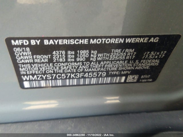 2019 Mini Countryman, VIN: WMZYS7C57K3F45579