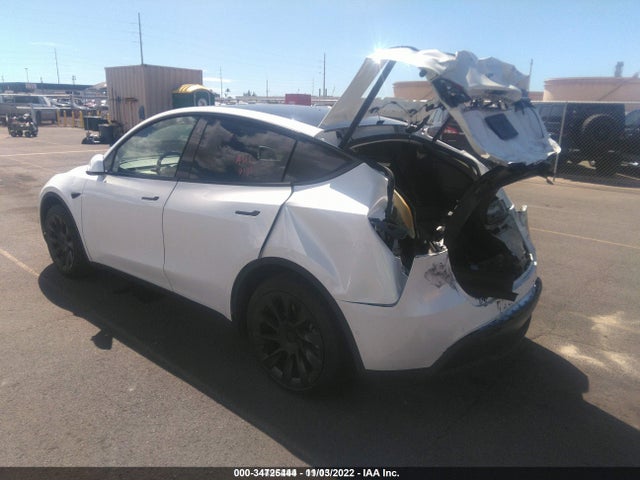 Продаж на аукціоні авто 2021 Tesla Model Y Standard Range, vin: 5YJYGDED6MF192792, номер лоту: 34725444