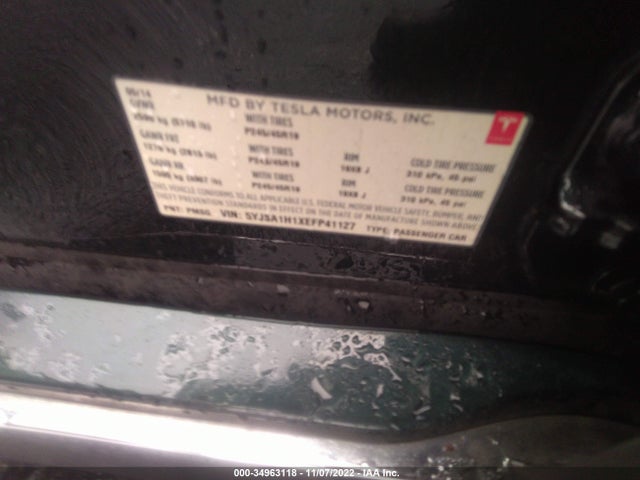 5YJSA1H1XEFP41127 Tesla Model S 60 Kwh Battery/p85