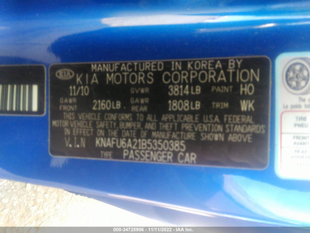KIA Forte Koup Ex 2011 KNAFU6A21B5350385 Image 10
