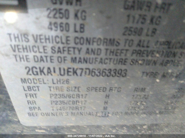 GMC Terrain Slt 2013 2GKALUEK7D6363393 Image 10