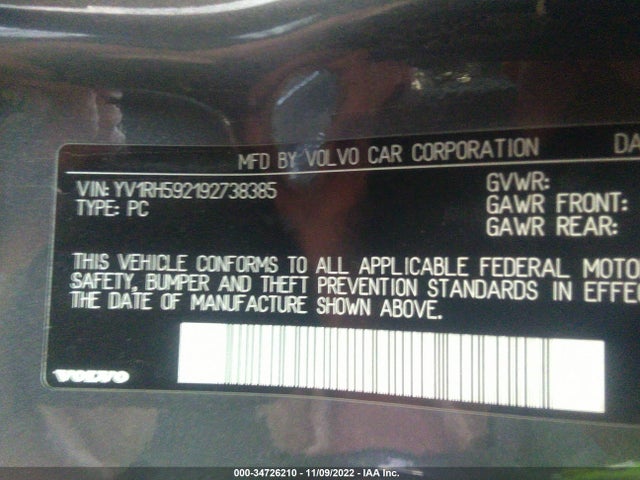 Volvo S60 2.5T 2009 YV1RH592192738385 Image 10