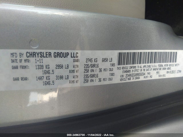 Dodge Grand Caravan Mainstreet 2011 2D4RN3DG0BR656504 Image 10