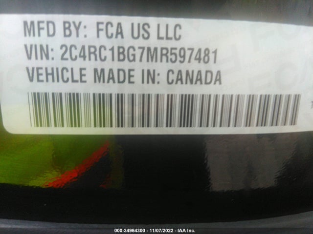 2C4RC1BG7MR597481 Chrysler Pacifica Touring L