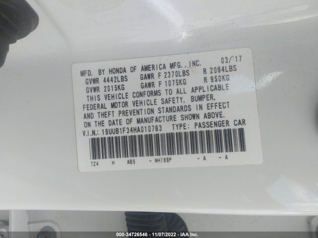 Acura TLX 2017 19UUB1F34HA010783 Image 9