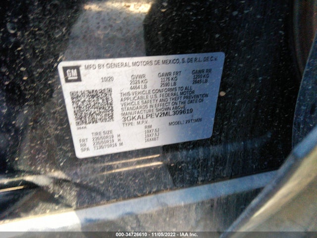2021 GMC TERRAIN SLT VIN: 3GKALPEV2ML309619