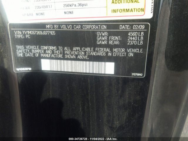 YV1MC67269J077105 Volvo C70