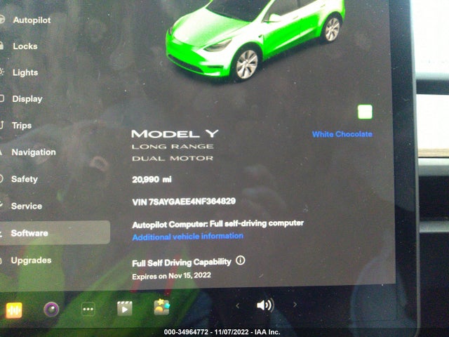 Tesla Model Y Long Range 2022 7SAYGAEE4NF364829 Image 8
