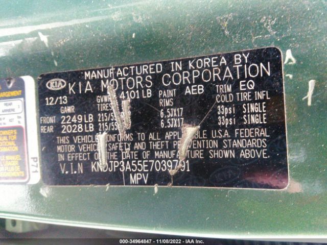 KNDJP3A55E7039791 KIA SOUL +