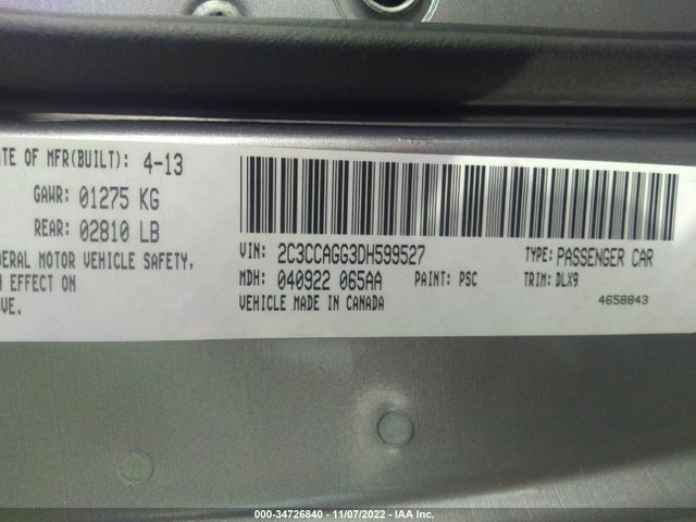 Chrysler 300 300s 2013 2C3CCAGG3DH599527 Image 10