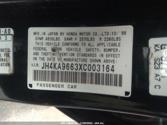 Acura RL 1999 JH4KA9663XC003164 Image 10