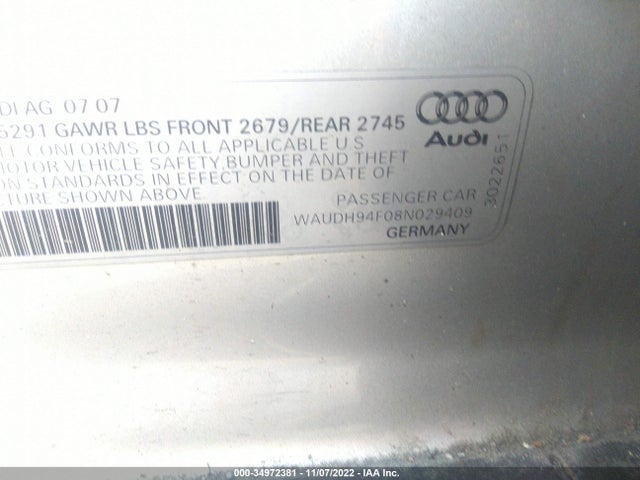 Audi A6 2008 WAUDH94F08N029409 Image 10