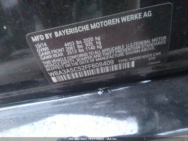 BMW 3 Series 328i 2015 WBA3A5C52FF608409 Image 9