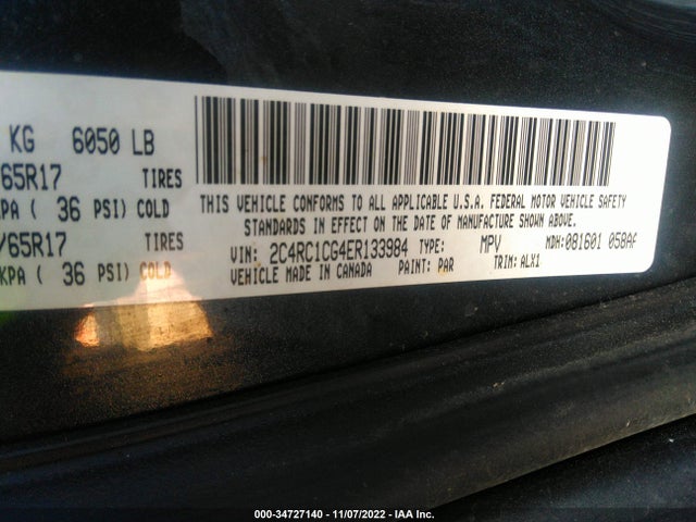 2C4RC1CG4ER133984 Chrysler Town & Country Touring-l