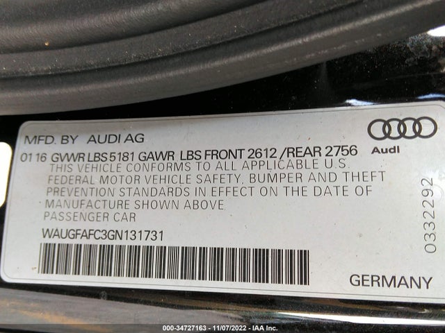 Audi A6 2.0t Premium Plus 2016 WAUGFAFC3GN131731 Image 10